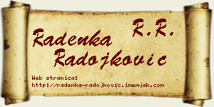 Radenka Radojković vizit kartica